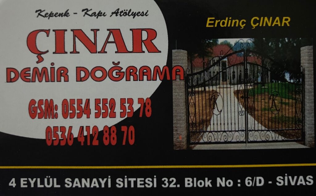 sivas çınar demir doğrama