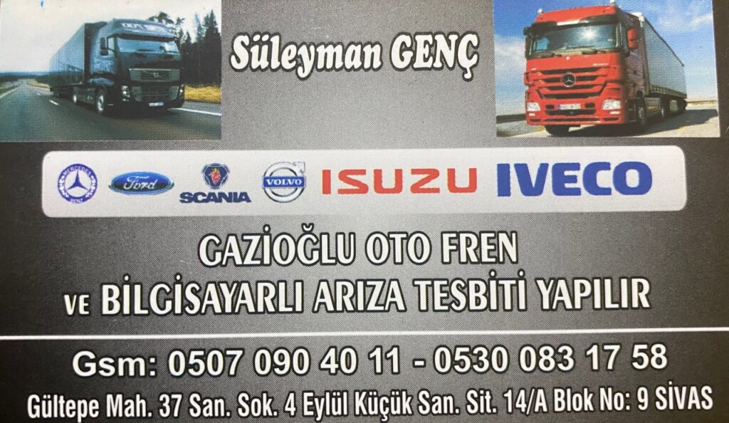 sivas gazioğlu oto fren