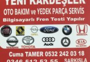 Yeni Kardeşler Oto Bakım ve Yedek Parça Servis